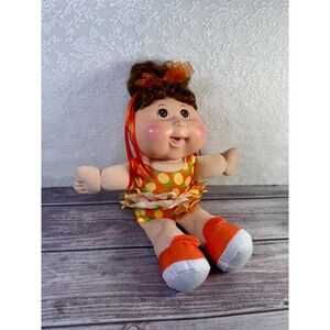 Cabbage Patch Kids 2015 Doll Brown Hair Bun‎ Pineapple Swimsuit 9" Tall